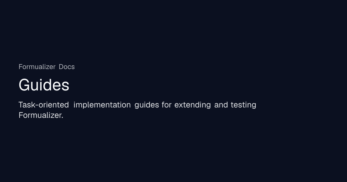 Guides | Formualizer Docs